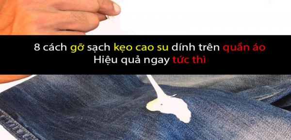 8 cách gỡ kẹo cao su khỏi quần áo vô cũng đơn giản