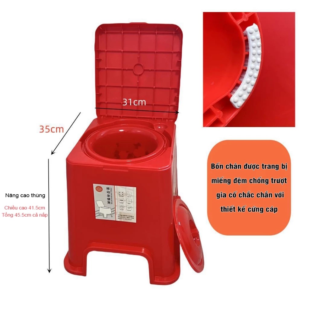 Bồn Cầu Vệ Sinh Di Động Dành Cho Người Già, Bà Bầu, Bệnh Nhân, Trẻ Nhỏ