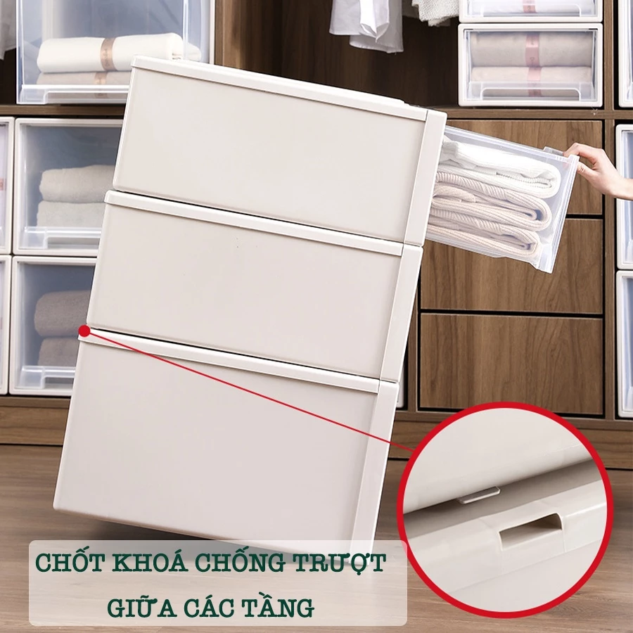 Hộp Ngăn Kéo Nguyên Sinh Đa Năng Vando – Rộng, Bền, Khóa Chắc, Kéo Mượt