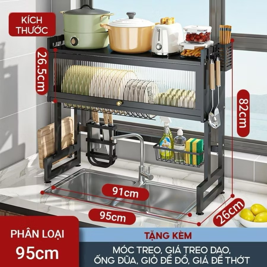 Kệ Bát Nắp Đậy VANDO – Chống Bụi, Chống Mốc