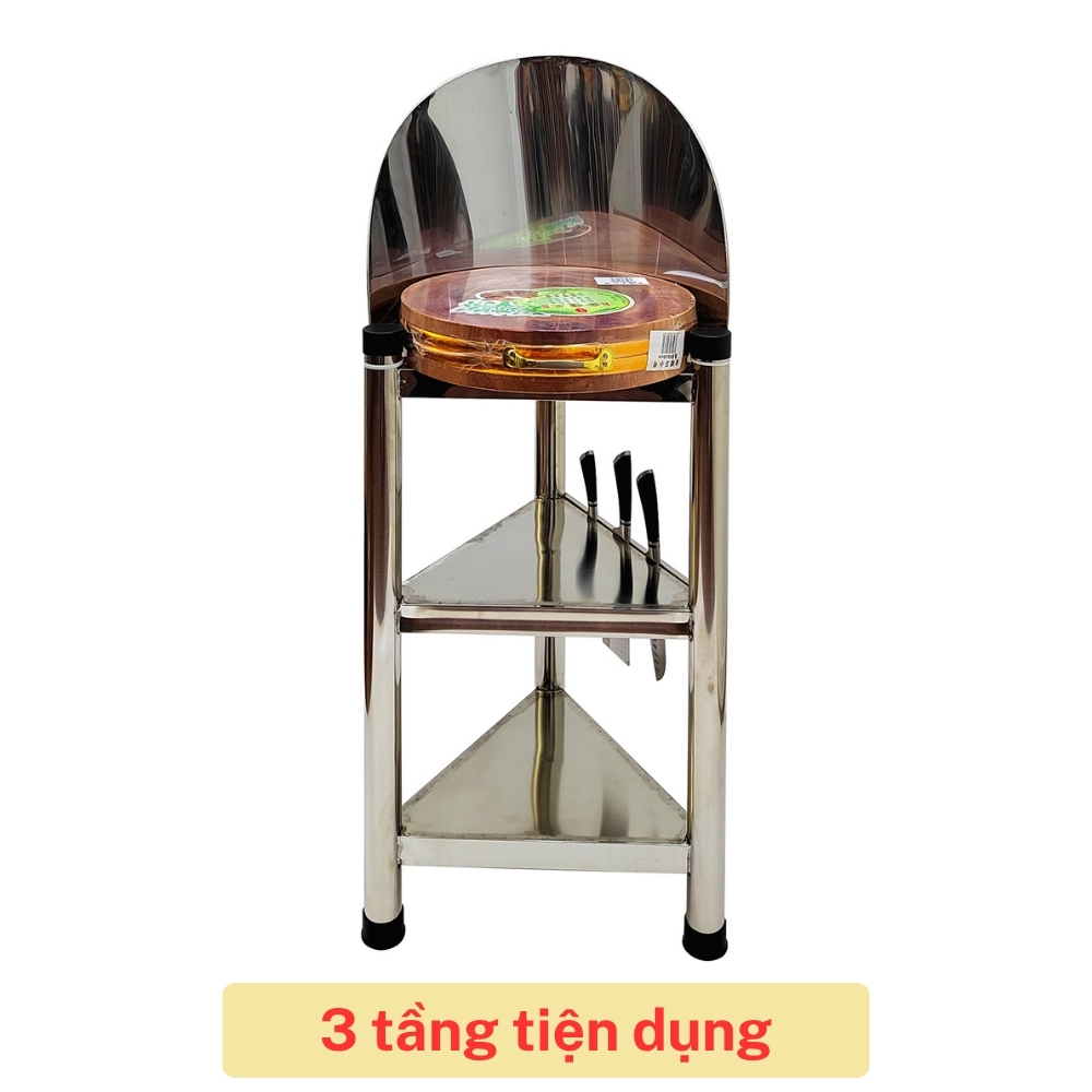 Kệ Thớt Chặt Thái Nhà bếp Inox 304 Vando – Chặt Gà Cá Chắc Tay