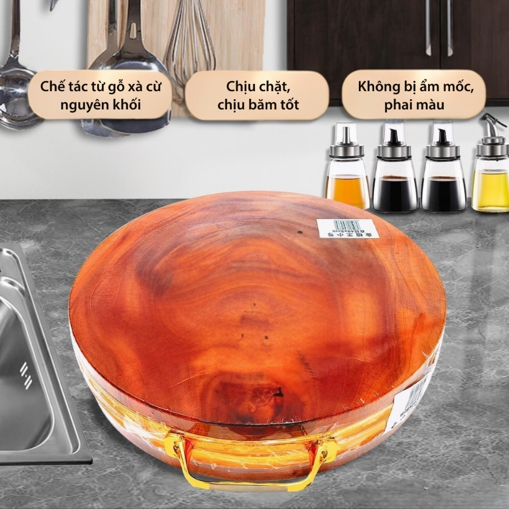 Kệ Thớt Chặt Thái Nhà bếp Inox 304 Vando – Chặt Gà Cá Chắc Tay