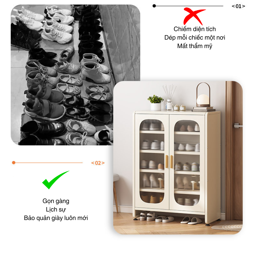 Tủ Giày Thép Carbon Cao Cấp [6 tầng/8 tầng] – Gọn Gàng, Sang Trọng, Bền Trên 10 Năm