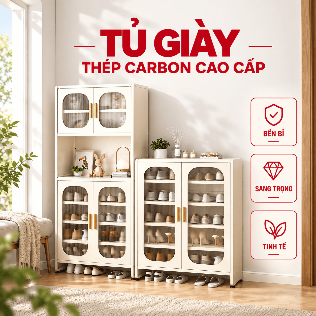 Tủ Giày Thép Carbon Cao Cấp Vando