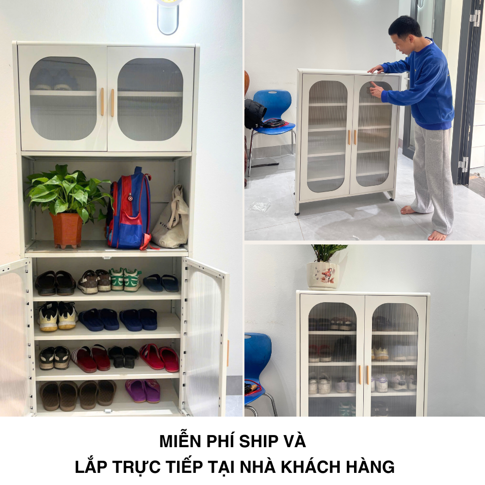 Tủ Giày Thép Carbon Cao Cấp [6 tầng/8 tầng] – Gọn Gàng, Sang Trọng, Bền Trên 10 Năm