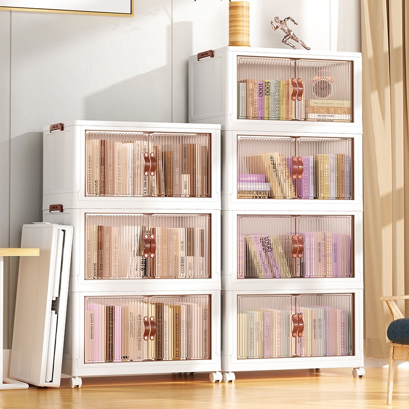 Tủ Nhựa Gấp Gọn Tiện Lợi Có Bánh Xe Di Chuyển 360 Độ, Freeship, 50% Off
